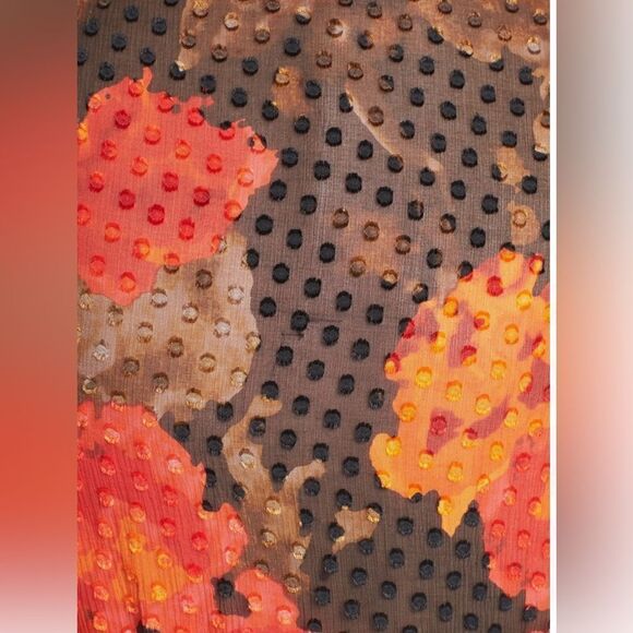 Tracy Reese NY Silk Blouse Top Tie Neck Long Sleeve Sheer Floral Size XS - Picture 13 of 16